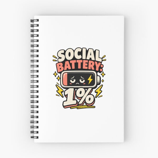 Item preview, Social Battery 1% – Funny Introvert Sticker designed and sold by PromptVaultArt.
