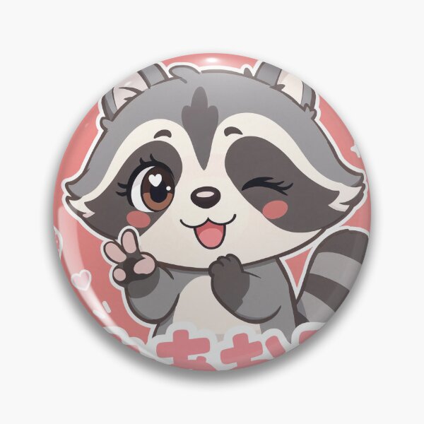 Item preview, Chibi Raccoon Japanese 'let's meet again' design cute kawaii designed and sold by Vintage Designs +.