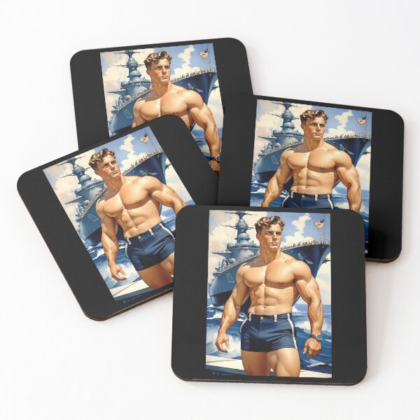 Item preview, Muscular Sailor Atop Naval Ship Deck designed and sold by joaofelipelara.