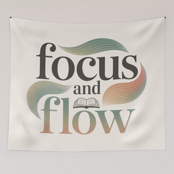Item preview, Focus and Flow Study Motivation  designed and sold by TrendMorphic.