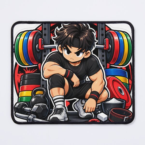 Item preview, Strong Anime Boy Gym Workout designed and sold by Bunbelle.