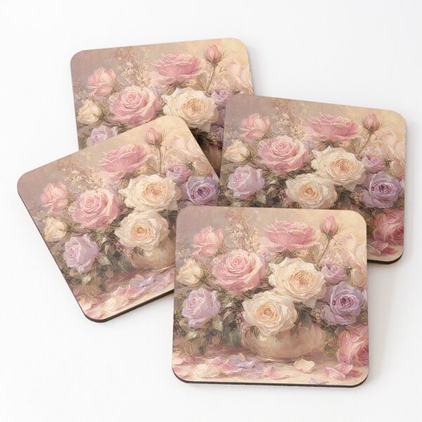 Item preview, Romantic Roses Bouquet Vintage Floral Painting designed and sold by ArtAmbience.