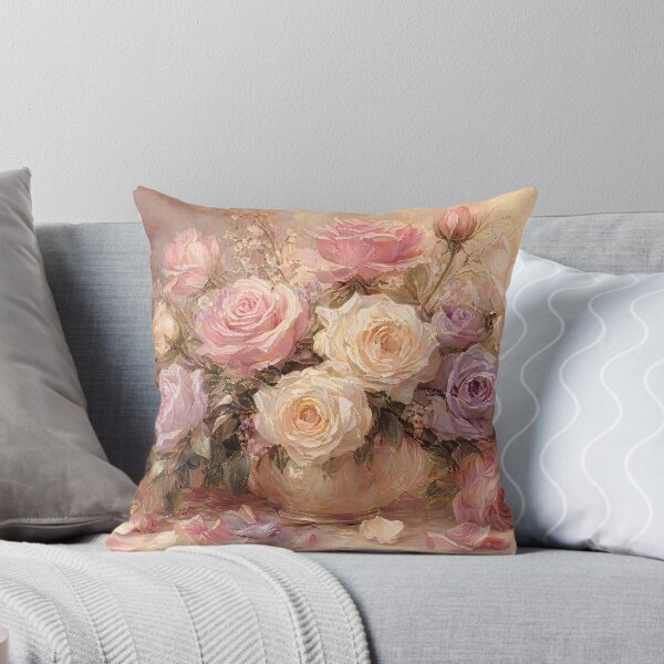 Item preview, Romantic Roses Bouquet Vintage Floral Painting designed and sold by ArtAmbience.