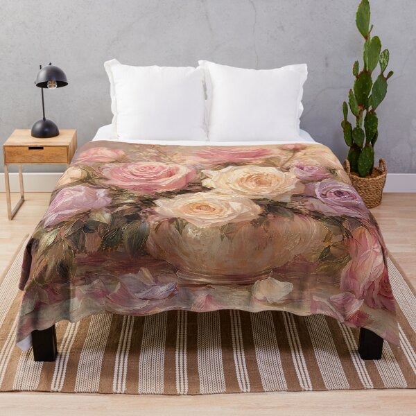 Item preview, Romantic Roses Bouquet Vintage Floral Painting designed and sold by ArtAmbience.