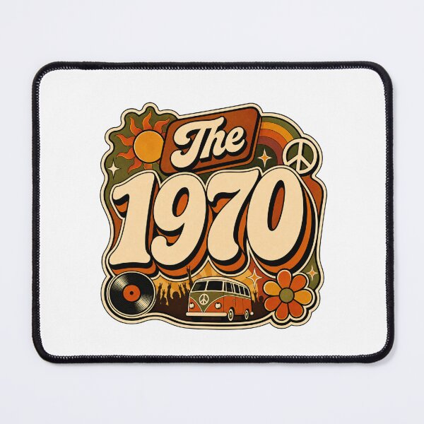 Item preview, Vintage 1970 Retro Groovy Birthday Graphic designed and sold by RedCircleArt.
