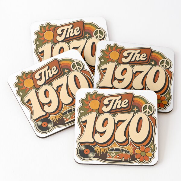 Item preview, Vintage 1970 Retro Groovy Birthday Graphic designed and sold by RedCircleArt.