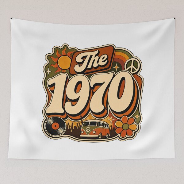 Item preview, Gráfico vintage de cumpleaños retro de los años 70 designed and sold by RedCircleArt.