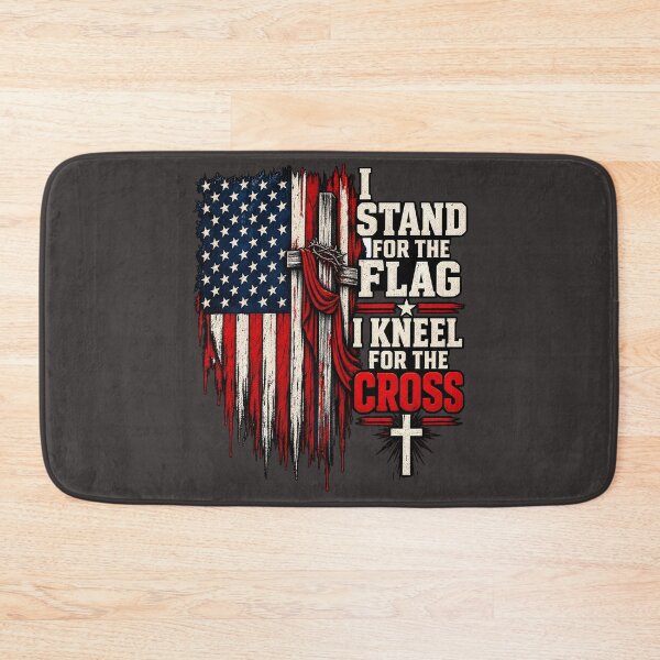 Item preview, I Stand For The Flag I Kneel For The Cross designed and sold by FABIOLA1970.