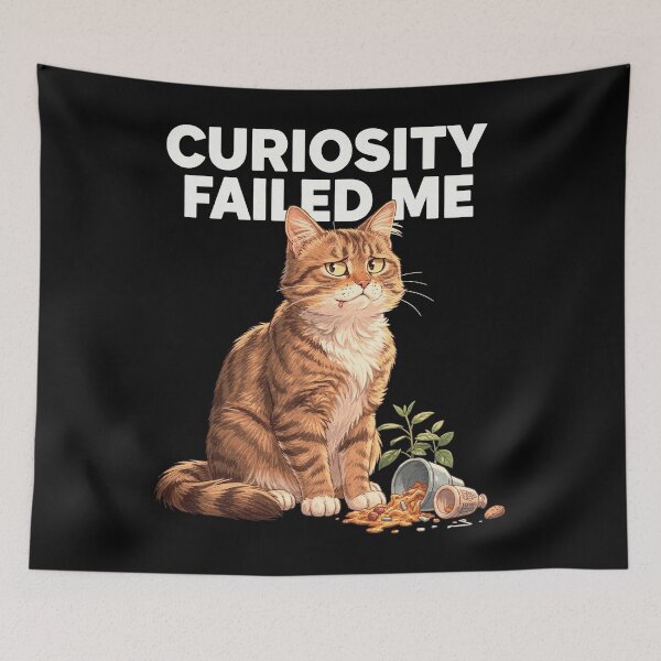 Item preview, Curiosity Failed Me Funny Orange Tabby Cat designed and sold by Uglyandcute.