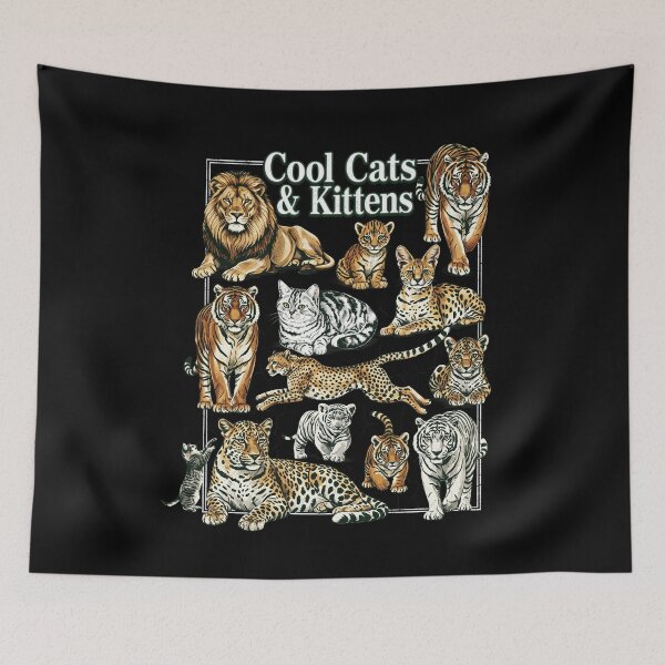 Item preview, Cool Cats And Kittens Wild Big Cats Vintage Nature Collage designed and sold by SEINENGAPPI12.