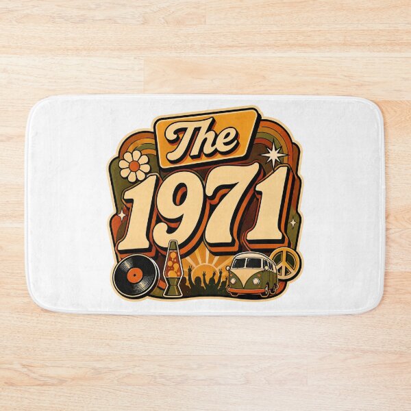 Item preview, Vintage 1971 Retro Seventies Birthday Graphic designed and sold by RedCircleArt.