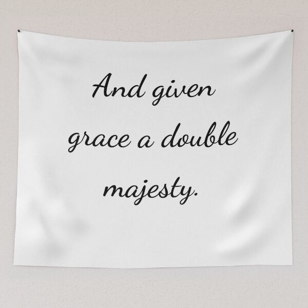 Item preview, “And given grace a double majesty.” - handwriting black designed and sold by ariksworld.