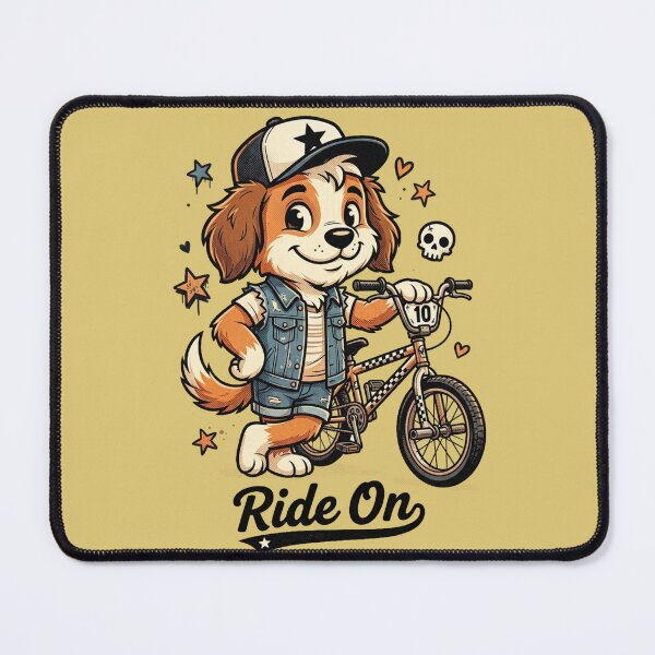 Item preview, Ride On Cute Dog BMX Bike Cartoon Design designed and sold by @SHINTOSARTSTORE.