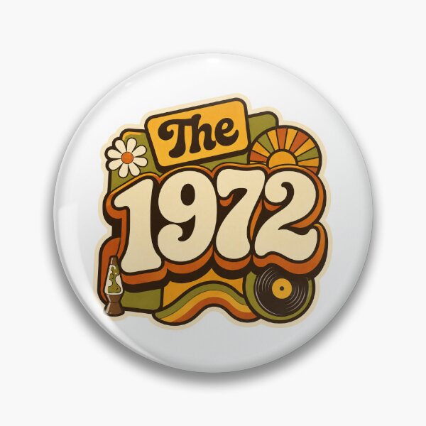 Item preview, Vintage 1972 Retro Seventies Birthday Graphic designed and sold by RedCircleArt.