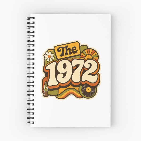Item preview, Vintage 1972 Retro Seventies Birthday Graphic designed and sold by RedCircleArt.