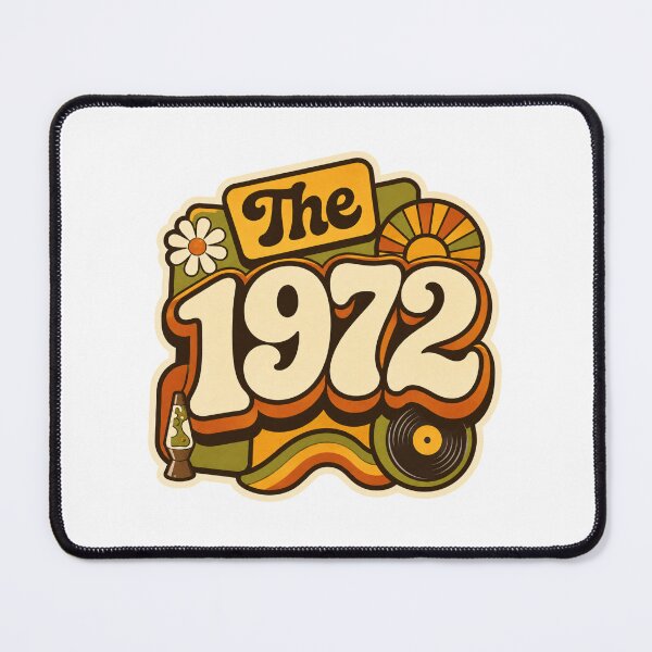 Item preview, Vintage 1972 Retro Seventies Birthday Graphic designed and sold by RedCircleArt.