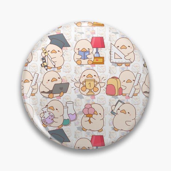 Item preview, Cute Kawaii Duck School Seamless Pattern Student Duckling Art designed and sold by Artemis & Woven Collective.