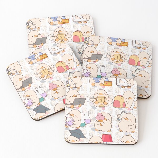 Item preview, Cute Kawaii Duck School Seamless Pattern Student Duckling Art designed and sold by Artemis & Woven Collective.