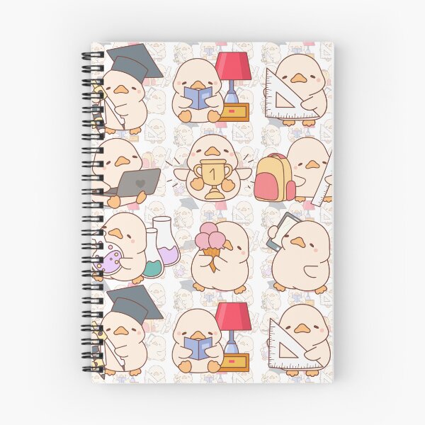 Item preview, Cute Kawaii Duck School Seamless Pattern Student Duckling Art designed and sold by Artemis & Woven Collective.