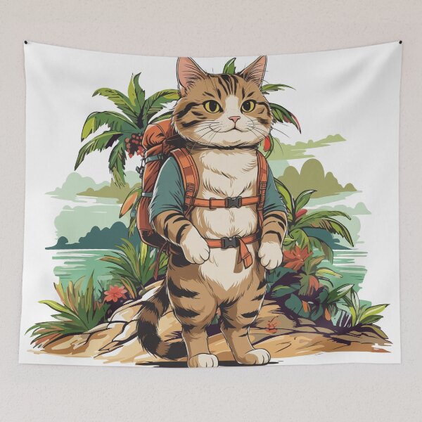 Item preview, Adventure Cat Hiking Explorer designed and sold by yuki-hana.