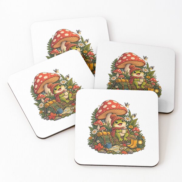 Item preview, Cute Frog Mushroom Forest Cozy Autumn Illustration designed and sold by lovepower.