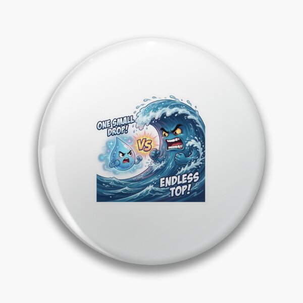 Item preview, Water Droplet Versus Ocean Wave Scale Sticker designed and sold by Imaginarium of Chaos falcon88 .