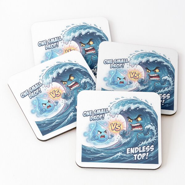 Item preview, Water Droplet Versus Ocean Wave Scale Sticker designed and sold by Imaginarium of Chaos falcon88 .