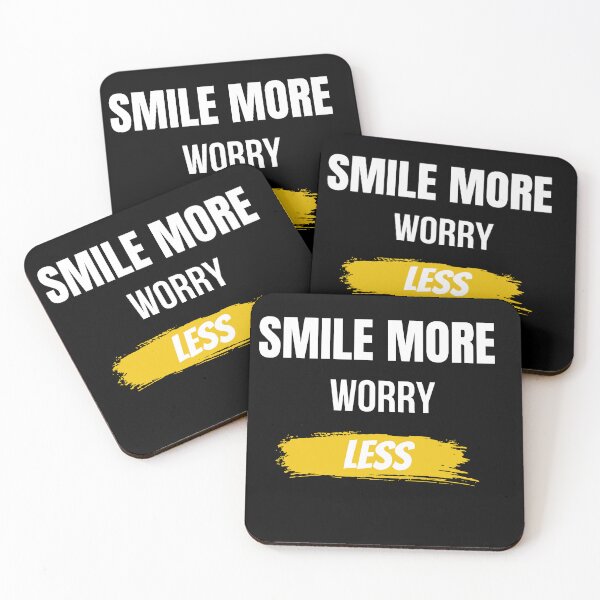 Item preview, Smile More Worry Less Motivational T-Shirt designed and sold by Mrali9914.