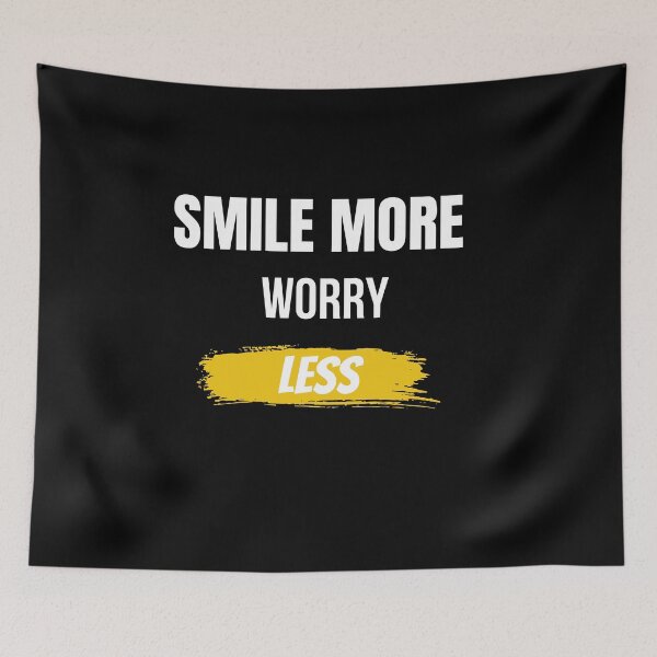 Item preview, Smile More Worry Less Motivational T-Shirt designed and sold by Mrali9914.