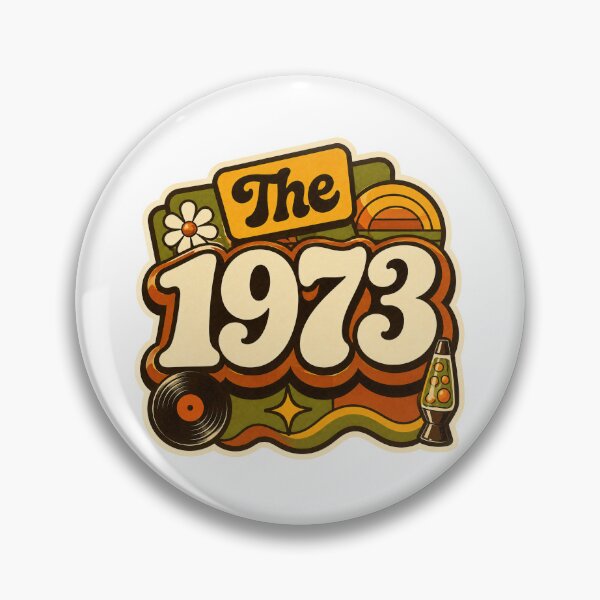 Item preview, Vintage 1973 Retro Seventies Birthday Graphic designed and sold by RedCircleArt.