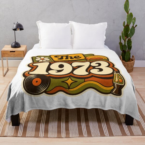 Item preview, Vintage 1973 Retro Seventies Birthday Graphic designed and sold by RedCircleArt.