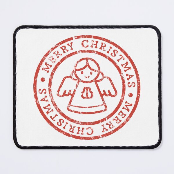 Item preview, Vintage Merry Christmas Angel Rubber Stamp Design designed and sold by chaaval.