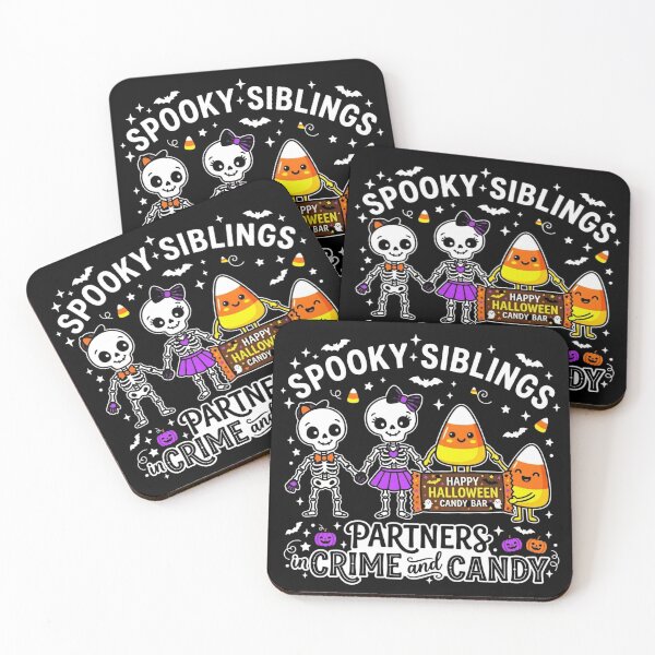 Item preview, Spooky Siblings Partners In Crime And Candy Funny Halloween Matching -shirt designed and sold by KreatoLab.