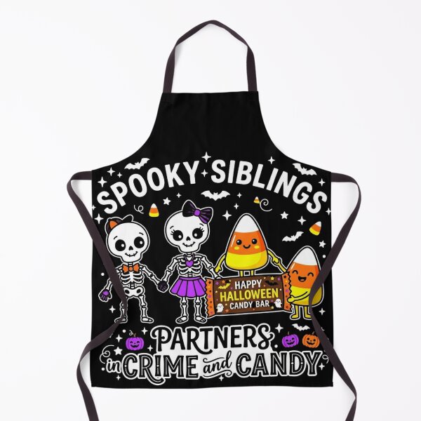 Item preview, Spooky Siblings Partners In Crime And Candy Funny Halloween Matching -shirt designed and sold by KreatoLab.