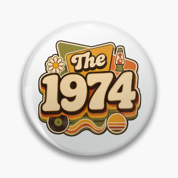 Item preview, Vintage 1974 Retro Seventies Birthday Graphic designed and sold by RedCircleArt.