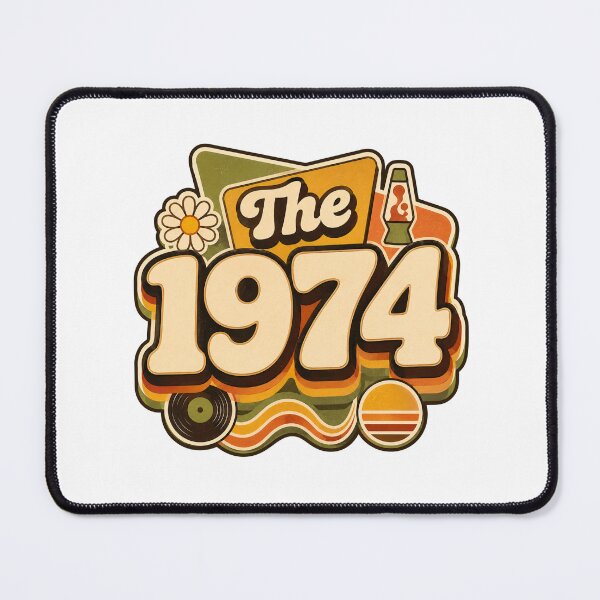 Item preview, Vintage 1974 Retro Seventies Birthday Graphic designed and sold by RedCircleArt.