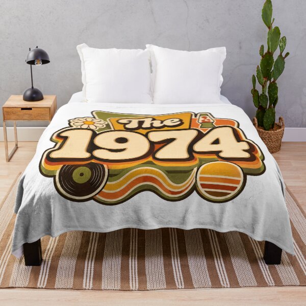 Item preview, Vintage 1974 Retro Seventies Birthday Graphic designed and sold by RedCircleArt.