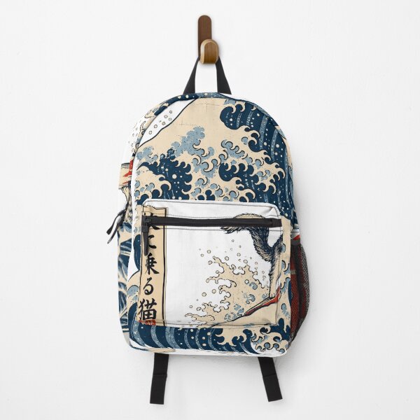 Item preview, Great Wave Cat | Japanese Ukiyo-e Woodblock | Hokusai Wave Cat Art designed and sold by ZIGLWORKS.