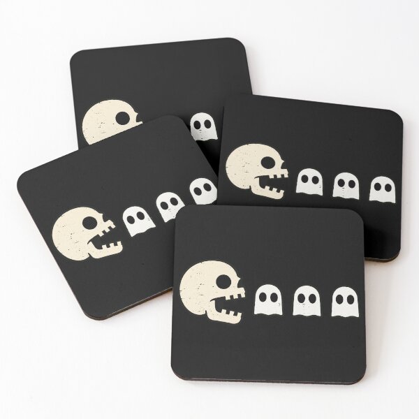 Item preview, Retro 80s Arcade Gamer Skull Eating Ghosts Funny Halloween designed and sold by Vermanartist.