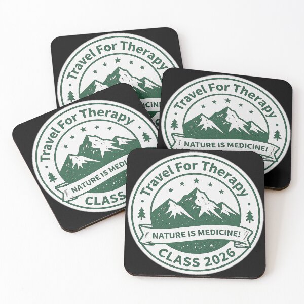 Item preview, Travel Circle Motivational Quote TRAVEL FOR THERAPY! NATURE IS MEDICINE! CLASS 2026! designed and sold by Giulivo Store Graphic.