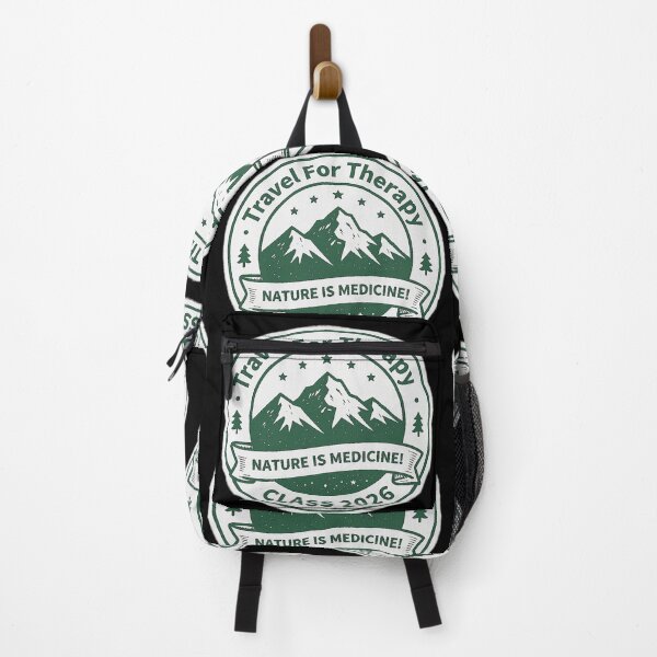 Item preview, Travel Circle Motivational Quote TRAVEL FOR THERAPY! NATURE IS MEDICINE! CLASS 2026! designed and sold by Giulivo Store Graphic.