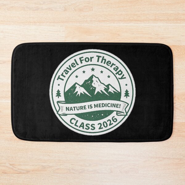 Item preview, Travel Circle Motivational Quote TRAVEL FOR THERAPY! NATURE IS MEDICINE! CLASS 2026! designed and sold by Giulivo Store Graphic.