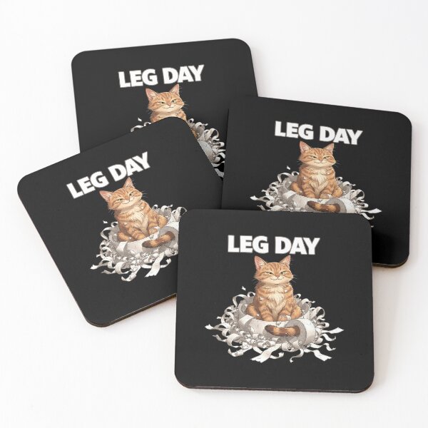 Item preview, Leg Day Funny Orange Cat Workout designed and sold by Uglyandcute.