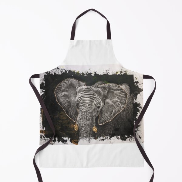 Item preview, Elephant Head with Golden Horns designed and sold by Cape & Canvas Co.