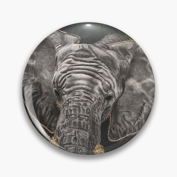 Item preview, Elephant Head with Golden Horns designed and sold by Cape & Canvas Co.