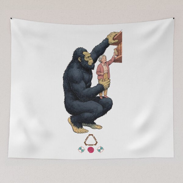 Item preview, A Helping Hand - Bigfoot at the Supermarket designed and sold by Whimsy Trail Co.