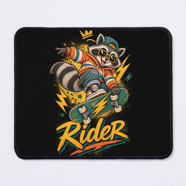 Item preview, Rider Cool Raccoon Skateboard Streetwear Design designed and sold by @SHINTOSARTSTORE.