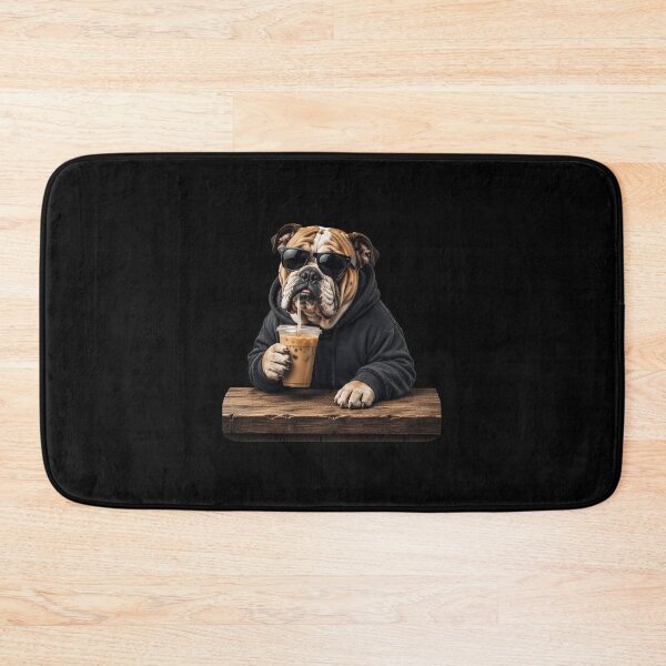 Item preview, Cool Bulldog Sunglasses Coffee Lover Funny Dog Drink designed and sold by felixpalette.