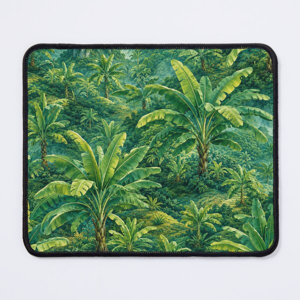 Item preview, Emerald Banana Grove in Tropical Mist designed and sold by Thanat Pattern Studio.