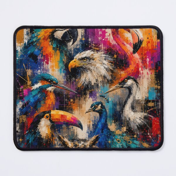 Item preview, Colorful Abstract Birds Wildlife Art designed and sold by Qenlo.
